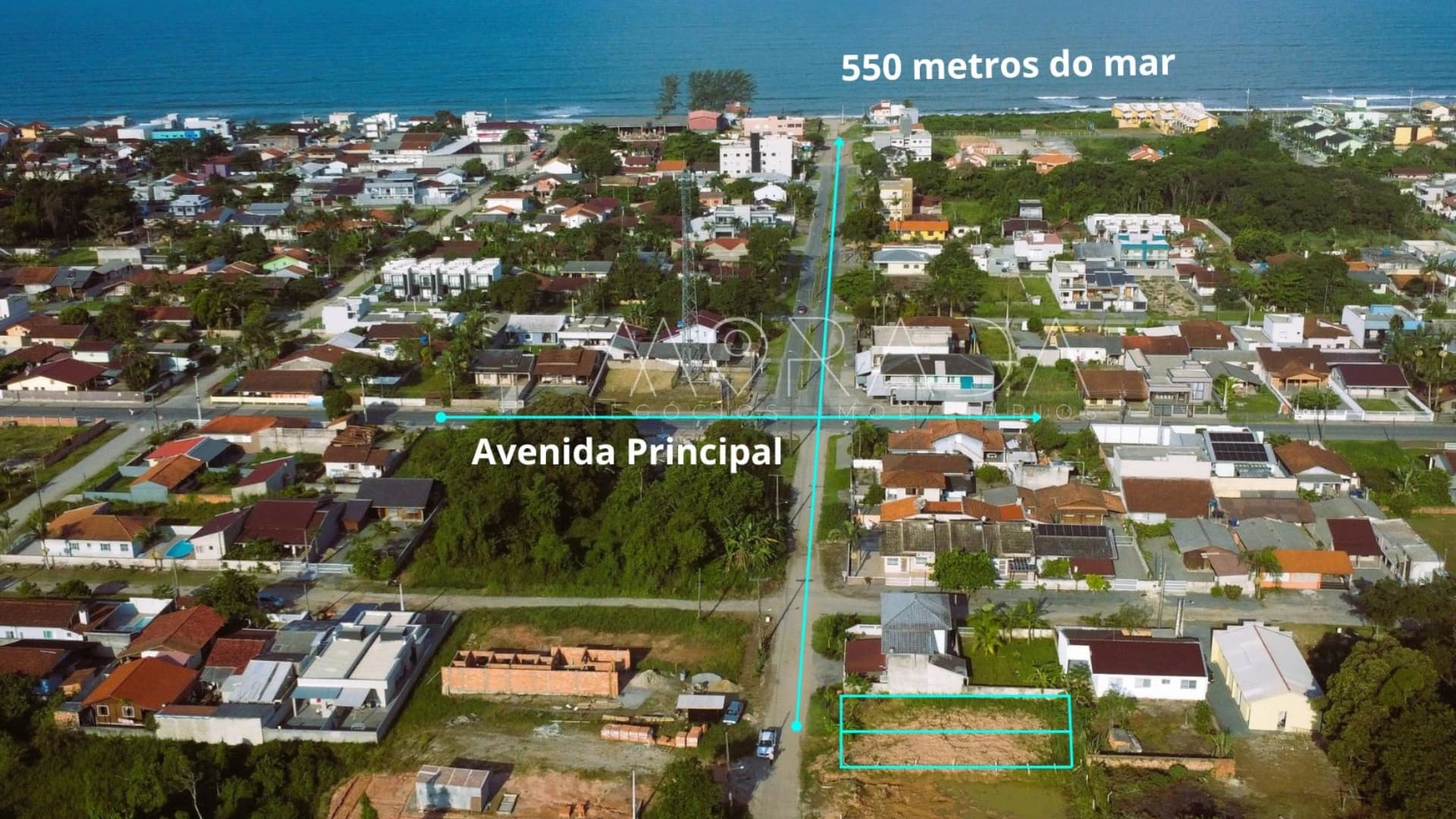 2 TERRENOS LADO A LADO A 550m DO MAR