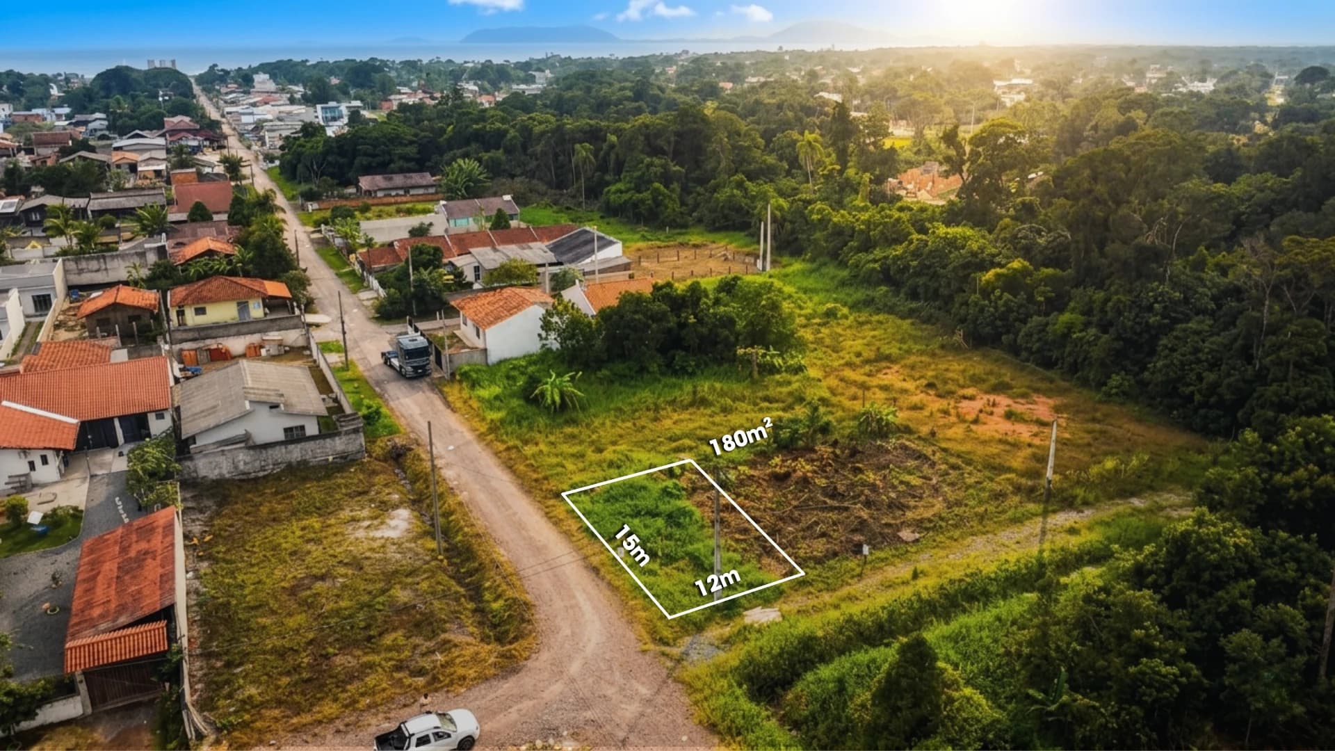 TERRENO DE ESQUINA A 950 METROS DO MAR - RIO GRACIOSO